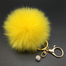 Key chain Fluffy Faux Rabbit Fur Ball Charm Car Keychain Handbag Solid Charm Key Ring Gift CF