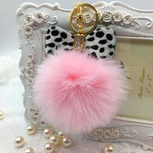 Key chainFluffy Faux Rabbit Fur Ball Bowknot Charm Car Keychain Handbag Charm Key Ring Gift CF