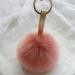 Keychain Faux Rabbit Fur Ball Key chain Bag Plush Car Keys Ring Car Pendant Charm Gift CF