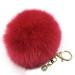Keychain Fluffy Faux Rabbit Fur Ball Charm Plush Car Key Ring for bag Pendant Gift CF