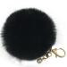 Keychain Fluffy Faux Rabbit Fur Ball Charm Plush Car Key Ring for bag Pendant Gift CF
