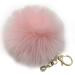 Keychain Fluffy Faux Rabbit Fur Ball Charm Plush Car Key Ring for bag Pendant Gift CF