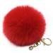 Keychain Fluffy Faux Rabbit Fur Ball Charm Plush Car Key Ring for bag Pendant Gift CF