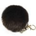 Keychain Fluffy Faux Rabbit Fur Ball Charm Plush Car Key Ring for bag Pendant Gift CF