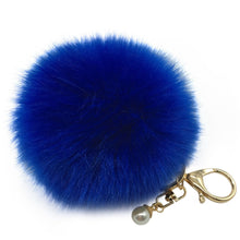 Keychain Fluffy Faux Rabbit Fur Ball Charm Plush Car Key Ring for bag Pendant Gift CF