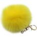 Keychain Fluffy Faux Rabbit Fur Ball Charm Plush Car Key Ring for bag Pendant Gift CF