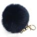 Keychain Fluffy Faux Rabbit Fur Ball Charm Plush Car Key Ring for bag Pendant Gift CF