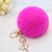 Keychain Rabbit Fur Dancing Angel Rhinestone Ball Bag Plush Car Key Ring Charm Car Key Pendant gift CF