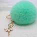 Keychain Rabbit Fur Dancing Angel Rhinestone Ball Bag Plush Car Key Ring Charm Car Key Pendant gift CF