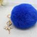 Keychain Rabbit Fur Dancing Angel Rhinestone Ball Bag Plush Car Key Ring Charm Car Key Pendant gift CF
