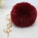 Keychain Rabbit Fur Dancing Angel Rhinestone Ball Bag Plush Car Key Ring Charm Car Key Pendant gift CF