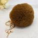 Keychain Rabbit Fur Dancing Angel Rhinestone Ball Bag Plush Car Key Ring Charm Car Key Pendant gift CF