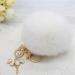 Keychain Rabbit Fur Dancing Angel Rhinestone Ball Bag Plush Car Key Ring Charm Car Key Pendant gift CF