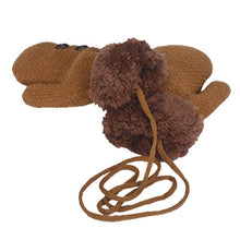 Knitted Gloves Children Warm Rope Mittens Boy Leaf Girl Glove CF