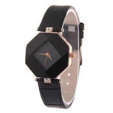 Ladies Dress Watches Women Crystal Rhinestone PU Leather Band Clock Relogio Feminino Quartz Watch CF