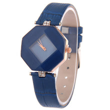 Ladies Dress Watches Women Crystal Rhinestone PU Leather Band Clock Relogio Feminino Quartz Watch CF