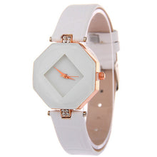 Ladies Dress Watches Women Crystal Rhinestone PU Leather Band Clock Relogio Feminino Quartz Watch CF