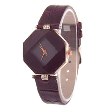 Ladies Dress Watches Women Crystal Rhinestone PU Leather Band Clock Relogio Feminino Quartz Watch CF