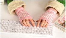 Ladies Hand Wrist Warmer Fingerless Gloves Cute Girls Knitting Warm Mittens Pineapple Pattern CF