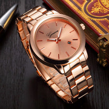 Luxury Geneva Women Watches Crystal Stainless Steel Band Clock Gold Silver Analog Watch Relogio Feminino CF