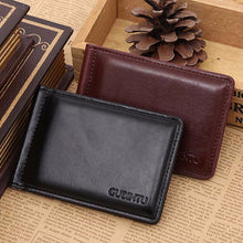 Men Leather Card Cash Receipt Holder Organizer Bifold Wallet Purse Coin Purse Pouch ID Card Dollar Package CF