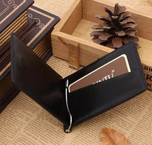 Men Leather Card Cash Receipt Holder Organizer Bifold Wallet Purse Coin Purse Pouch ID Card Dollar Package CF