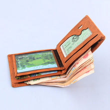 Men Wallet PU Leather Leaf Pattern Card Cash Receipt Holder Organizer Bifold bolso masculino CF