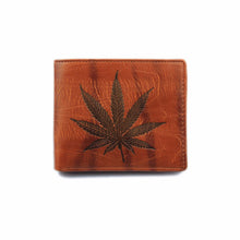 Men Wallet PU Leather Leaf Pattern Card Cash Receipt Holder Organizer Bifold bolso masculino CF