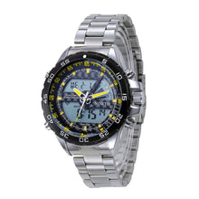 Men Watch Top Luxury Military Army Relogio Masculino Double Movement Stainless Steel Band Quartz Watch CF