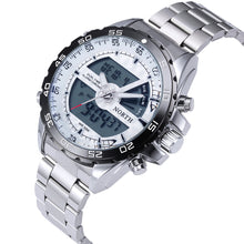 Men Watch Top Luxury Military Army Relogio Masculino Double Movement Stainless Steel Band Quartz Watch CF