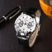 Men Watch Top Luxury Military Army Relogio Masculino PU Leather Date Analog Wrist Watch Clock CF