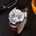 Men Watch Top Luxury Military Army Relogio Masculino PU Leather Date Analog Wrist Watch Clock CF