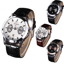 Men Watch Top Luxury Military Army Relogio Masculino PU Leather Date Analog Wrist Watch Clock CF