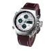Men Watch Top Luxury Relogio Masculino Military Double Movement Alarm Clock PU Leather Quartz Watch CF