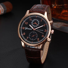 Men Watch Top Luxury Retro Design PU Leather Band Geneva Analog Quartz Watch Relogio Masculino CF