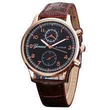 Men Watch Top Luxury Retro Design PU Leather Band Geneva Analog Quartz Watch Relogio Masculino CF