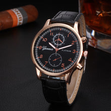 Men Watch Top Luxury Retro Design PU Leather Band Geneva Analog Quartz Watch Relogio Masculino CF