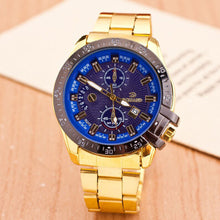 Men Watches Gold Top Luxury Military army Stainless Steel Band Analog Quartz Watch Relogio Masculino CF