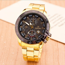 Men Watches Gold Top Luxury Military army Stainless Steel Band Analog Quartz Watch Relogio Masculino CF