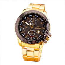 Men Watches Gold Top Luxury Military army Stainless Steel Band Analog Quartz Watch Relogio Masculino CF
