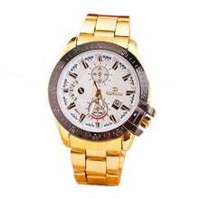 Men Watches Gold Top Luxury Military army Stainless Steel Band Analog Quartz Watch Relogio Masculino CF