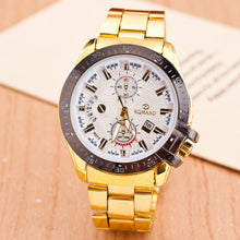 Men Watches Gold Top Luxury Military army Stainless Steel Band Analog Quartz Watch Relogio Masculino CF