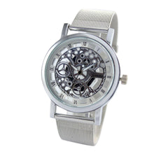 Men Watches Hollow Out Top Luxury Military Army Stainless Steel Mesh Band Gold Silver Relogio Masculino CF