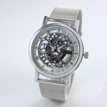 Men Watches Hollow Out Top Luxury Military Army Stainless Steel Mesh Band Gold Silver Relogio Masculino CF