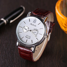 Men Watches Top Luxury Business Retro Design Clock PU Leather Band Analog Watch Relogio Masculino CF