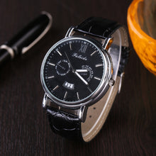 Men Watches Top Luxury Business Retro Design Clock PU Leather Band Analog Watch Relogio Masculino CF