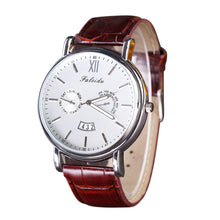 Men Watches Top Luxury Business Retro Design Clock PU Leather Band Analog Watch Relogio Masculino CF