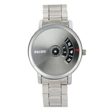 Men Watches Top Luxury Military army Silver Stainless Steel Band Black Turntable Dial Relogio Masculino CF
