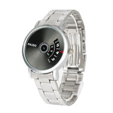 Men Watches Top Luxury Military army Silver Stainless Steel Band Black Turntable Dial Relogio Masculino CF