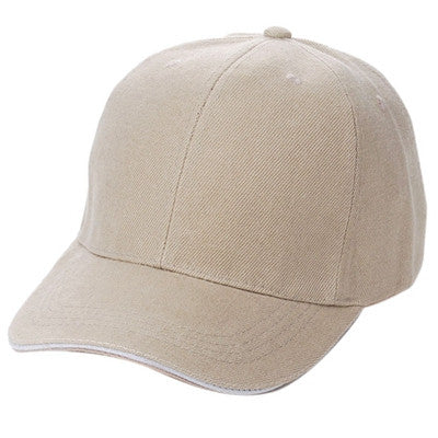 Men's Baseball sun caps Casuals hat solid candy colors snapback popular cotton& polyester hats CF